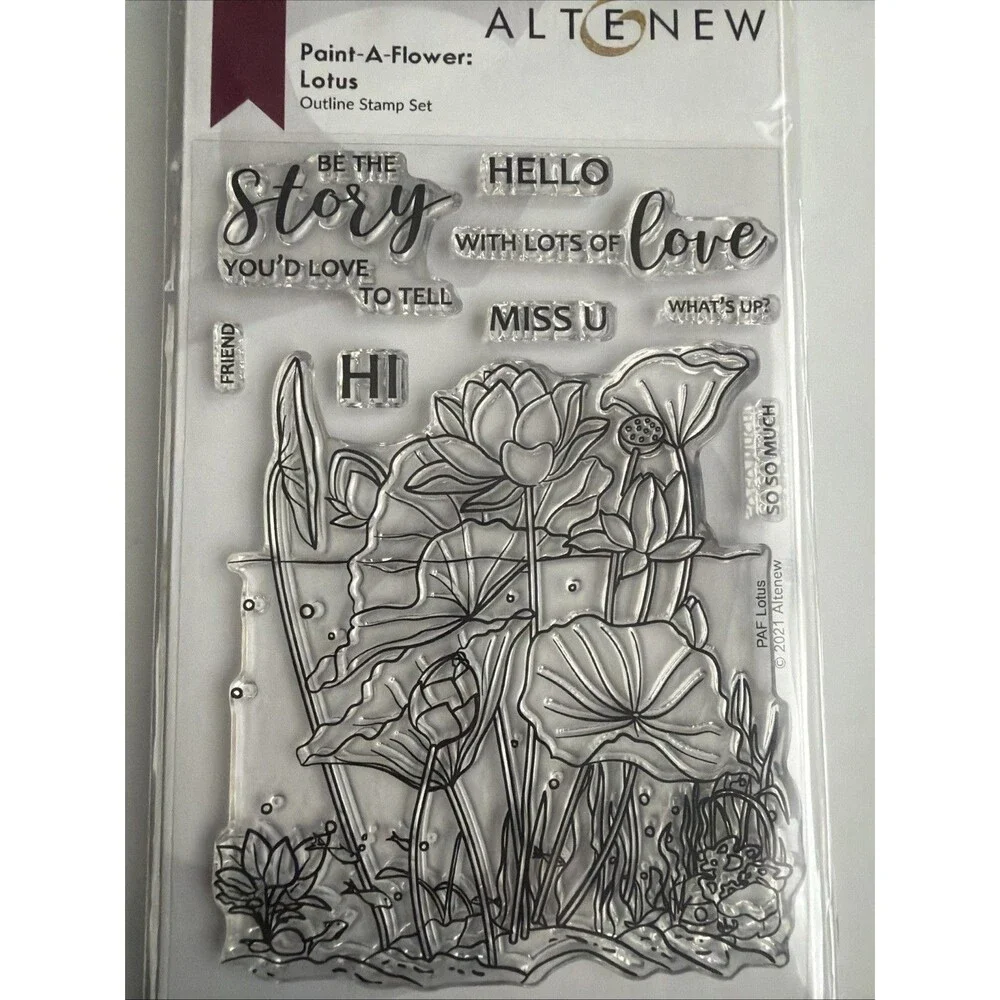Altenew Paint A Flower: Lotus flower set floral with sentiments 2021